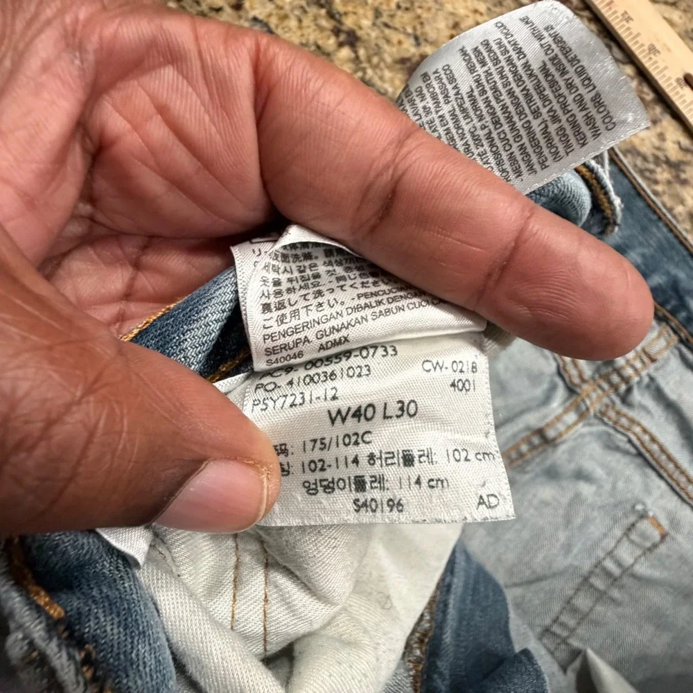 Levis 559 Relaxed Straight Fit‎ Mens Blue Jeans W40 L30 Medium Wash Denim